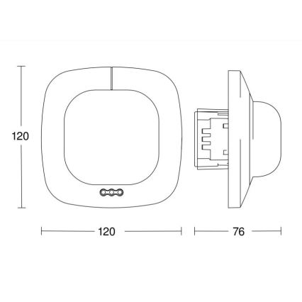 Steinel 058487 - Presence detector IR Quattro 8m V3 KNX white