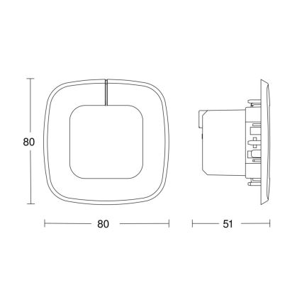 Steinel 058500 - Presence detector IR Quattro SLIM XS V3 KNX white
