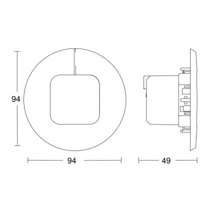 Steinel 058517 - Presence detector IR Quattro SLIM XS 4m V3 KNX white
