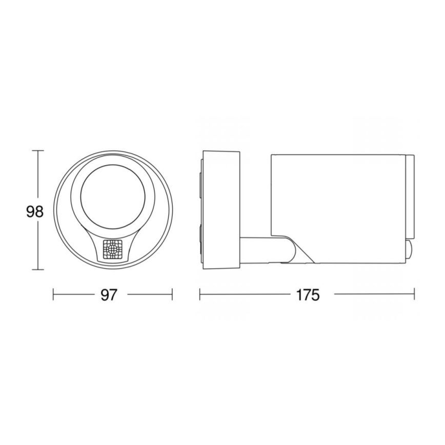 STEINEL 058630 - LED Outdoor wall light with a sensor SPOT ONE 1xGU10/7W/230V IP44