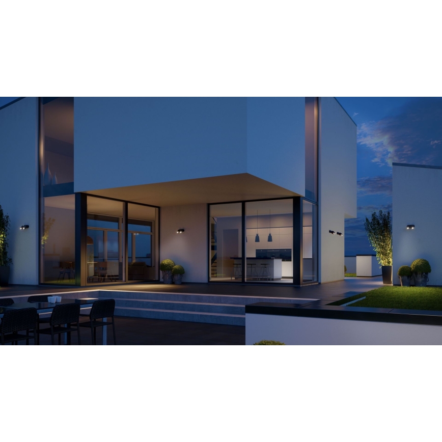 STEINEL 058654 - LED Outdoor wall light with a sensor SPOT DUO 2xGU10/7,5W/230V IP44