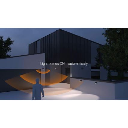 STEINEL 058654 - LED Outdoor wall light with a sensor SPOT DUO 2xGU10/7,5W/230V IP44