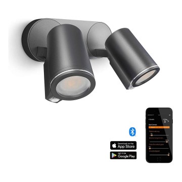 STEINEL 058654 - LED Outdoor wall light with a sensor SPOT DUO 2xGU10/7,5W/230V IP44