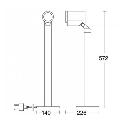 STEINEL 058661 - LED Outdoor lamp with a sensor SPOT WAY 1xGU10/7W/230V IP44