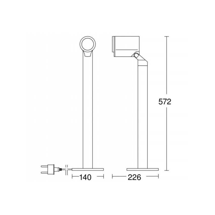 STEINEL 058661 - LED Outdoor lamp with a sensor SPOT WAY 1xGU10/7W/230V IP44