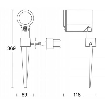 STEINEL 058685 – LED Outdoor Lamp with a Sensor SPOT GARDEN 1×GU10/7W/230V IP44