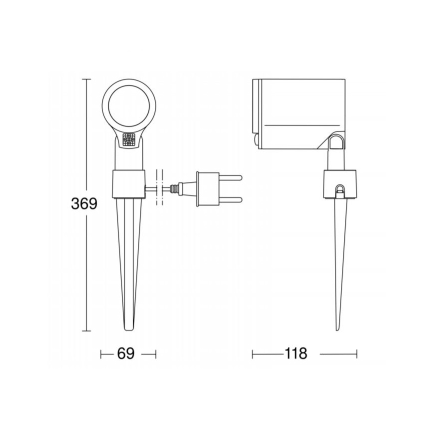 STEINEL 058685 – LED Outdoor Lamp with a Sensor SPOT GARDEN 1×GU10/7W/230V IP44