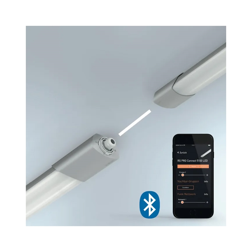 Steinel 058715 - LED Heavy-duty light with sensor and emergency module RS PRO 5150 SC EM LED/42W/230V IP66 4000K