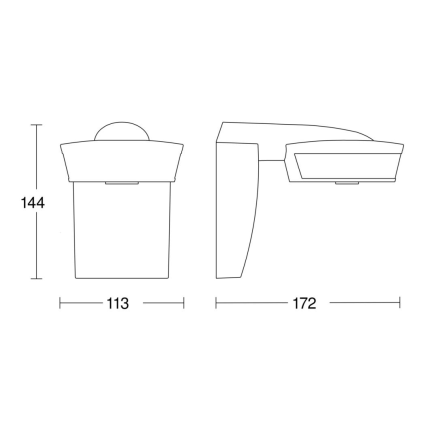 Steinel 059538 - Motion sensor SensIQ IP54 black + remote control