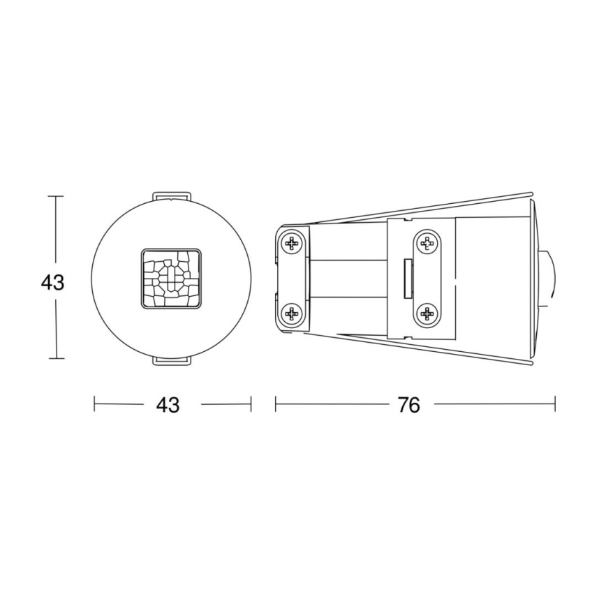 Steinel 064129 - Presence detector IR Quattro MICRO 6m KNX IP65 white