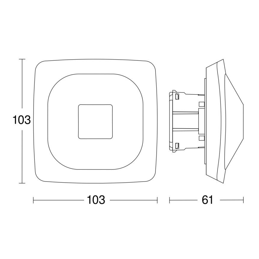 Steinel 064280 - Presence detector HF 360-2 DALI-2 white