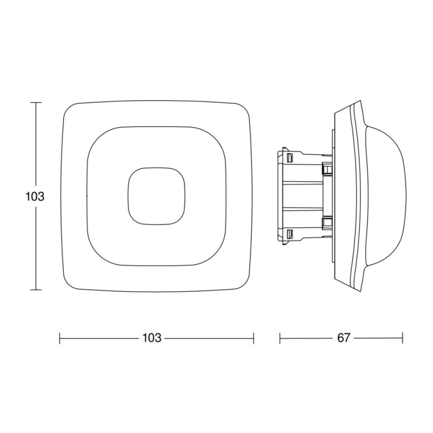 Steinel 064310 - Presence detector IR Quattro HD-2 24m COM1 white