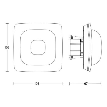 Steinel 064334 - Presence detector IR Quattro HD-2 24m COM2 white