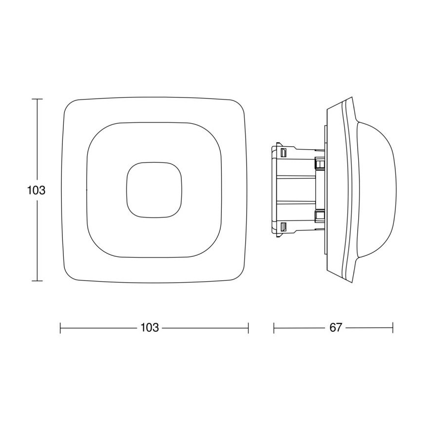 Steinel 064334 - Presence detector IR Quattro HD-2 24m COM2 white