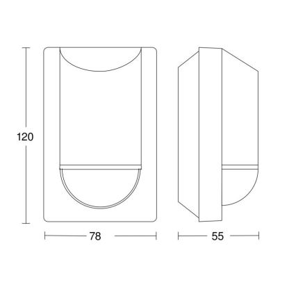 Steinel 064907 - Outdoor motion sensor IS 2180 ECO 230V IP54 anthracite
