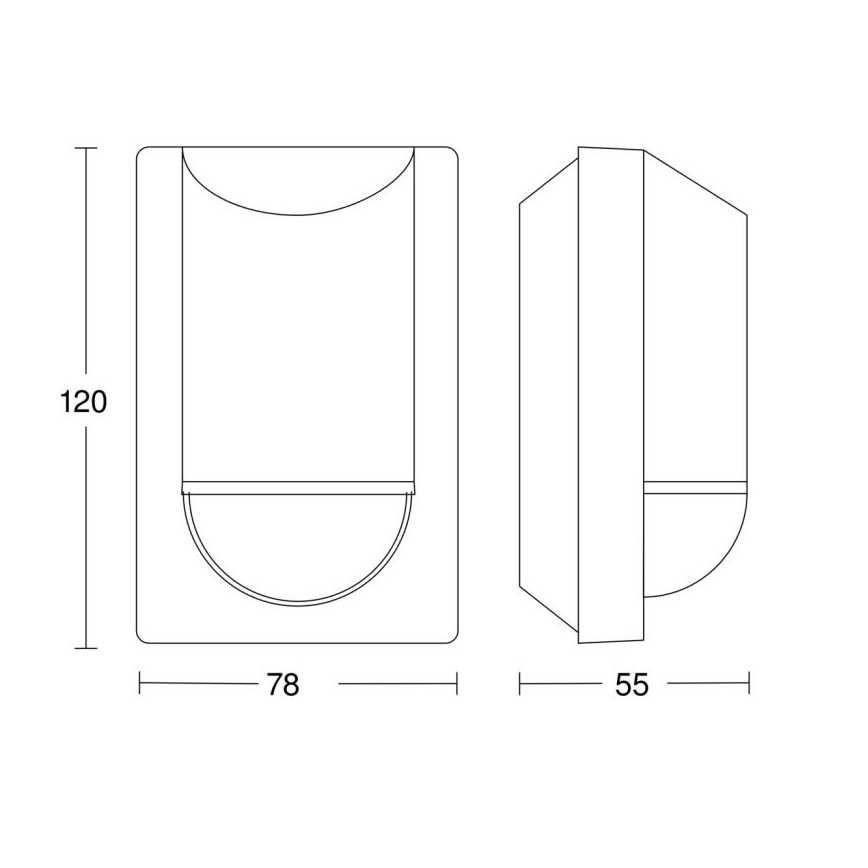 Steinel 064907 - Outdoor motion sensor IS 2180 ECO 230V IP54 anthracite