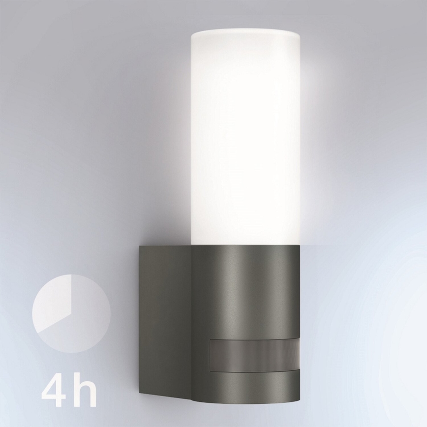 Steinel 065287 –⁠ LED Outdoor Light with Sensor L 605 LED / 9.5 W / 230 V IP44 Anthracite