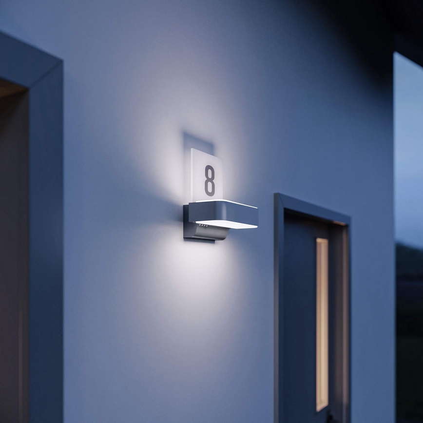 STEINEL 065713 - LED House number with sensor L820 LED/12,5W/230V IP44