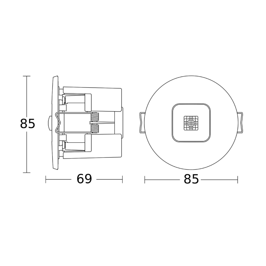 Steinel 067144 - Presence detector recessed IR MICRO OFFICE DALI2