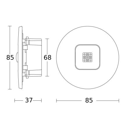 Steinel 067151 - Presence detector recessed IR MICRO OFFICE DALI2
