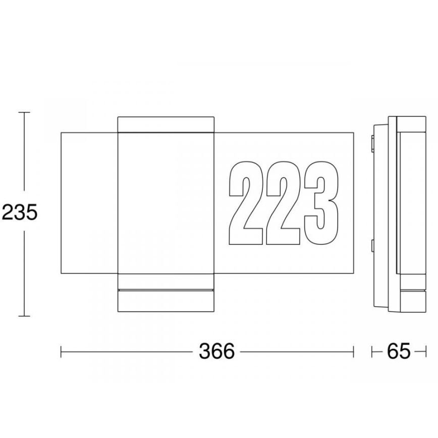 Steinel 067205 - LED House number with sensor L270SC LED/7,8W/230V IP44