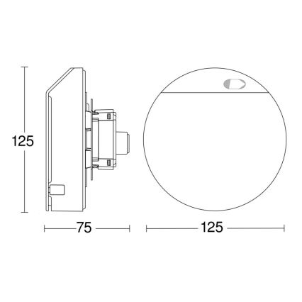 Steinel 067304 - Recessed motion sensor HPD3 IP white
