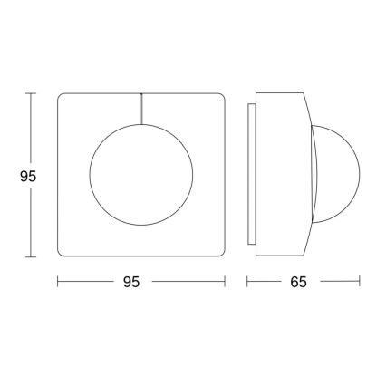 Steinel 068523 - Motion sensor IS 3360 40m COM1 IP54 angular black