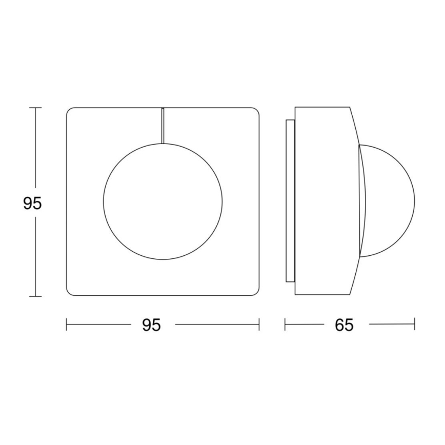 Steinel 068523 - Motion sensor IS 3360 40m COM1 IP54 angular black