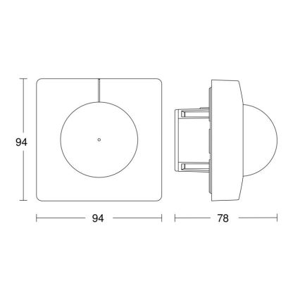 Steinel 068530 - Motion sensor IS 3360 40m COM1 square black
