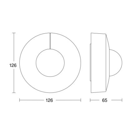 Steinel 068547 - Motion sensor IS 3360 40m COM1 IP54 round black