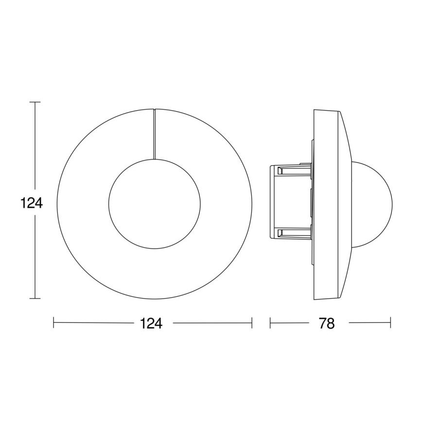Steinel 068554 - Motion sensor IS 3360 40m COM1 round black