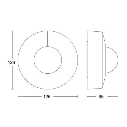 Steinel 068585 - Motion sensor IS 3360 40m V3 KNX IP54 round black