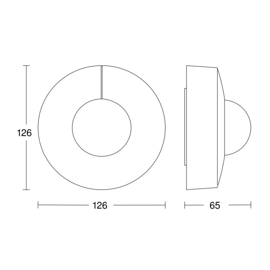 Steinel 068585 - Motion sensor IS 3360 40m V3 KNX IP54 round black