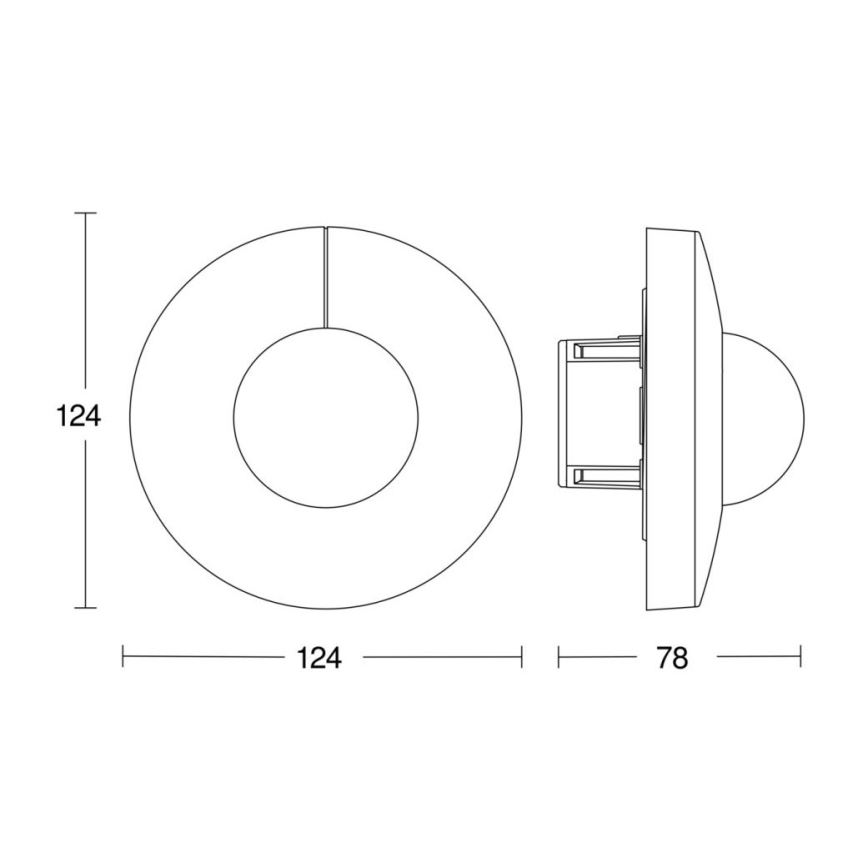 Steinel 068592 - Motion sensor IS 3360 40m V3 KNX round black