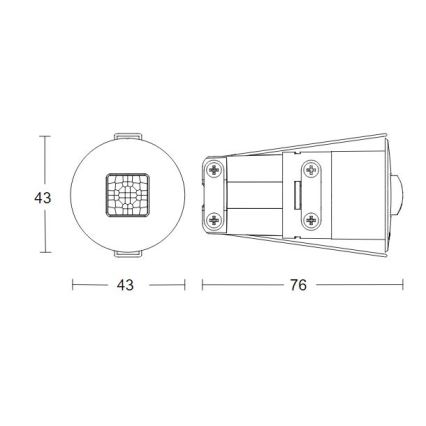 Steinel 068646 - Presence detector IR Quattro MICRO 6m KNX IP65 round black