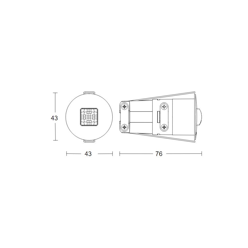 Steinel 068646 - Presence detector IR Quattro MICRO 6m KNX IP65 round black