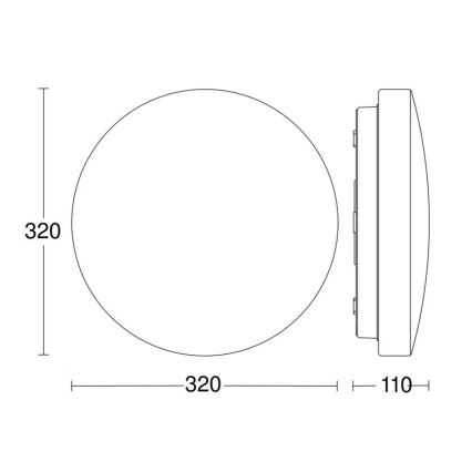 Steinel 069766- LED Bathroom ceiling light RSPRO P2 LED/14W/230V 3000K IP54
