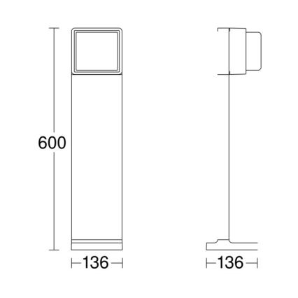 Steinel 078652 - LED Dimmable outdoor lamp GL 85 C 600 LED/9W/230V 3000K IP44