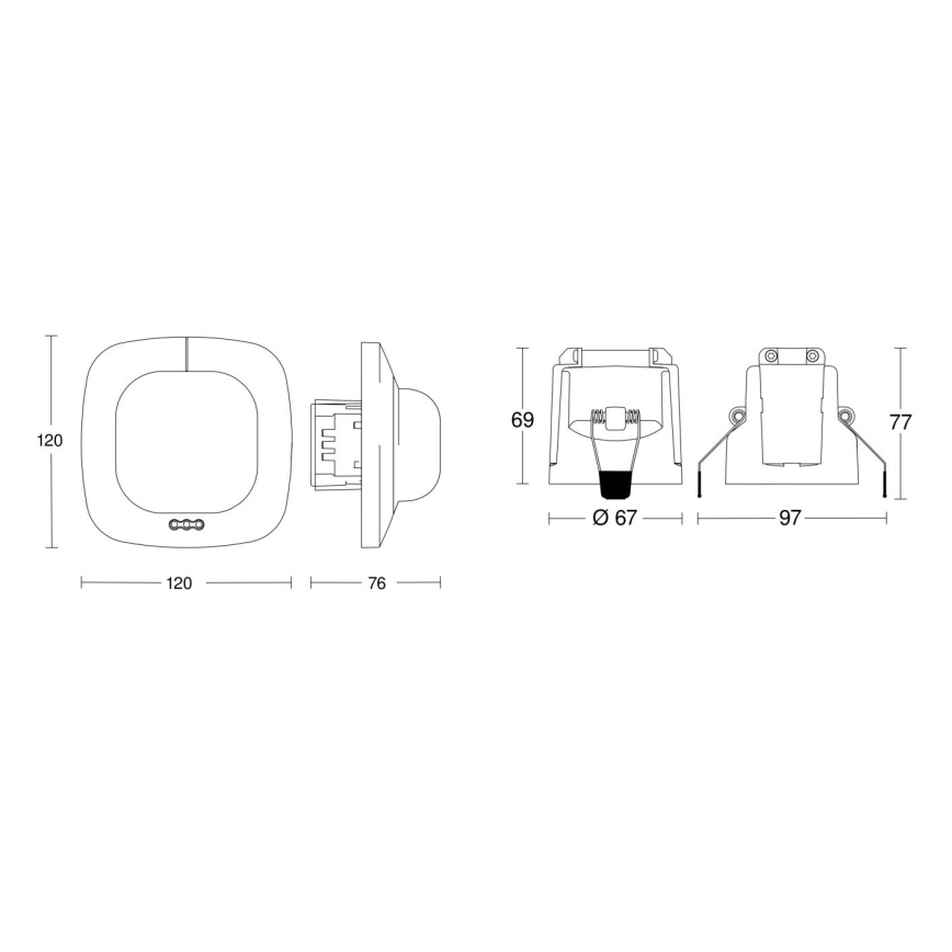 Steinel 079345 - Presence detector IR QUATTRO COM1 230V white