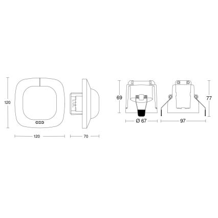 Steinel 079369 - Presence detector IR Quattro HD 24m COM1 white