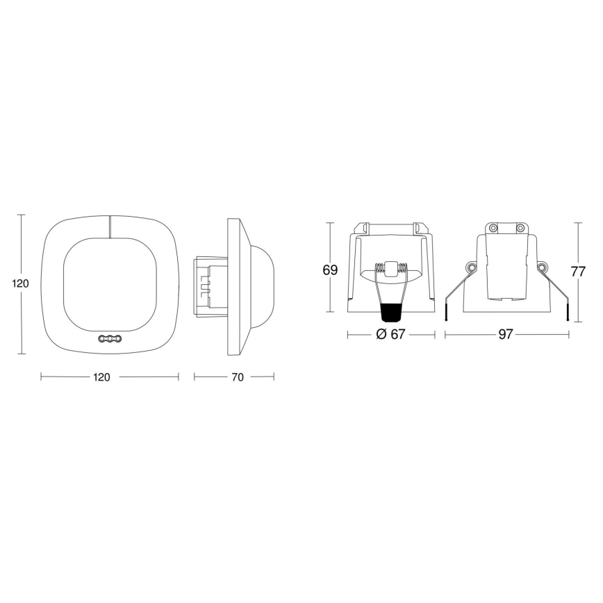 Steinel 079369 - Presence detector IR Quattro HD 24m COM1 white