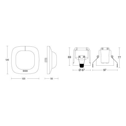 Steinel 079383 - Presence detector IR Quattro HD 24m KNX white