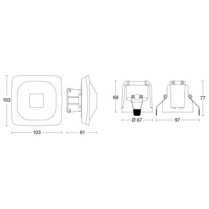 Steinel 079420 - Presence detector HF 360-2 COM1 white