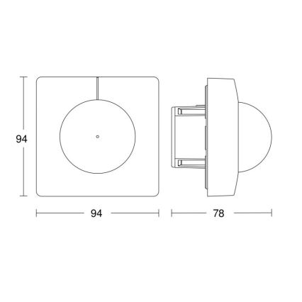 Steinel 079642 - Motion sensor IS 3360 KNX square white