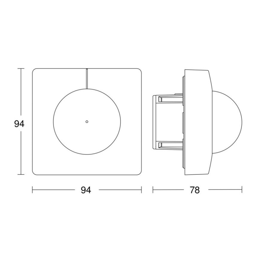 Steinel 079642 - Motion sensor IS 3360 KNX square white