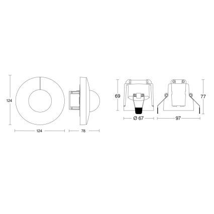 Steinel 079666 - Motion sensor IS 3360 KNX IP54 round white
