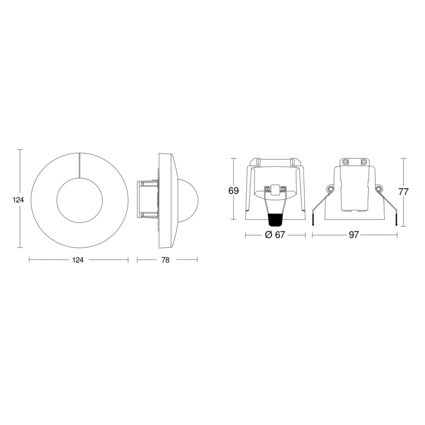 Steinel 079666 - Motion sensor IS 3360 KNX IP54 round white