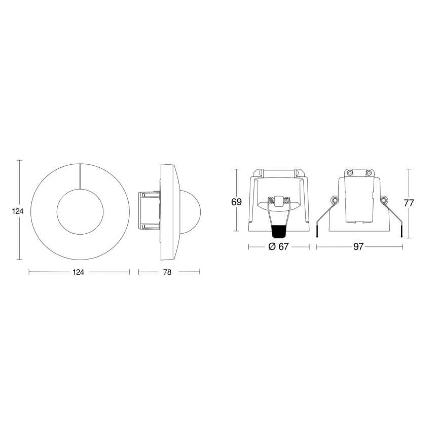 Steinel 079697 - Motion sensor IS 345 COM1 230V white