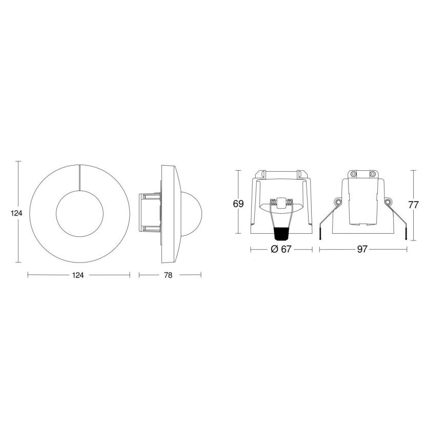 Steinel 079703 - Motion sensor IS 345 KNX IP54 round white