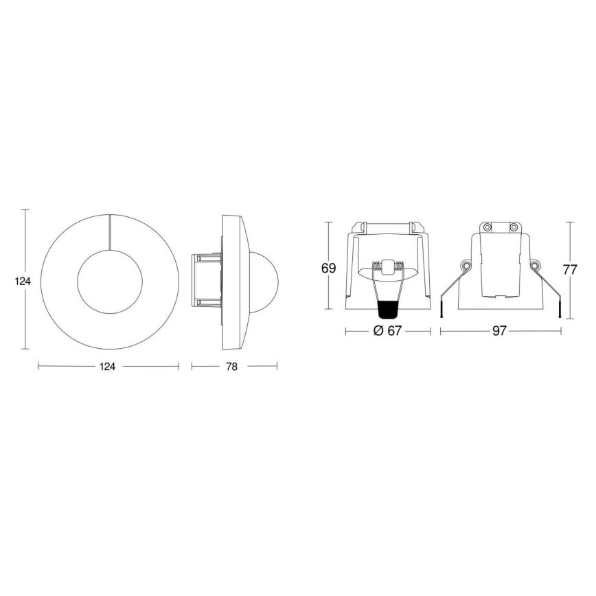 Steinel 080631 - Motion sensor IS 3360 DALI-2 APC round white